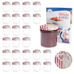 25er Set Sturzglas 350 ml To 82 Deckel Holz-Herz rot incl. Diamant Gelierzauber Rezeptheft_Bild_6