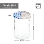50er Set Sturzglas 435 ml To 82 Deckel Holz Herz blau incl. Diamant Gelierzauber Rezeptheft_Bild_4