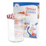 12er Set Sturzglas 435 ml To 82 Deckel Holz Herz rot incl. Diamant Gelierzauber Rezeptheft_Bild_3