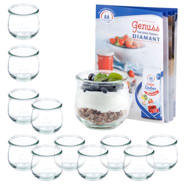 12er Set Weck Gläser 370ml Tulpenglas inkl Rezeptheft_Bild_1