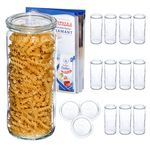 12er Set Weck Gläser 1040ml Zylinderglas mit 12 Glasdeckeln inkl Rezeptheft_Bild_1