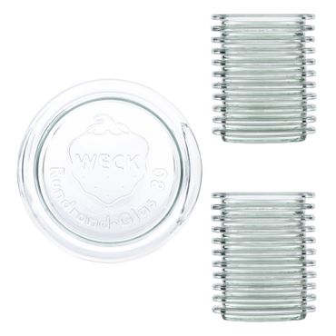 24er Set Weck Glasdeckel 80mm incl. Gelierzauber Rezeptheft von Diamantzucker_Bild_1
