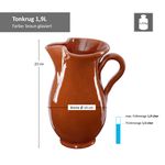 Tonkrug 1.9L braun-glasiert kühlende Wein-Karaffe - 99544_Bild_5