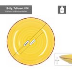 18tlg. Tellerset Uni Bunt für 6 Personen in unterschiedlichen Farben_Bild_5