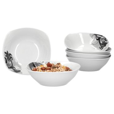 6er Set Müsli- Salatschale Black Flower 14cm_Bild_1