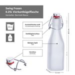 12er Set Glasflaschen Serie Swing Frosted mit Bügelverschluss 250ml_Bild_6