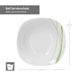Bali Servierschale 23cm weiß mit grünem Liniendekor_Bild_3