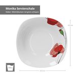 Monika Servierschale 23cm weiß mit rotem Blumendekor_Bild_3