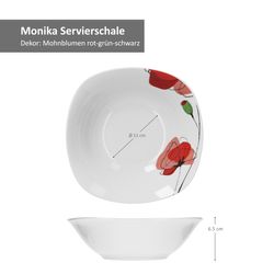 04-Van-Well-Monika-Servierschale-Bemassung-02.jpg Monika Servierschale 23cm weiß mit rotem Blumendekor_Bild_4