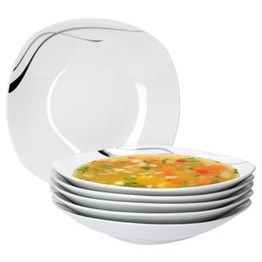 6er Set Essteller tief Silver Night 22cm_Bild_1