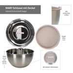 Schüssel MARY mit Deckel in Beige aus Edelstahl & Kunststoff - 11699_Bild_5