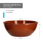 6er Set Tonschale 15cm braun glasiert 650ml - 99538_Bild_2