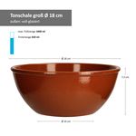 7tlg. Tonschalen Set braun glasiert - 6x Schale 350 ml + 1x Schale 1L - 6x 99539 + 99537_Bild_4