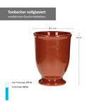 5tlg. Tongeschirr Set Tonkrug 1L + 4 Tonbecher 175ml braun glasiert_Bild_3
