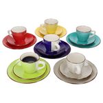 18tlg. Kaffeeservice Malaga Snaily für 6 Personen im farbenfrohen Stil_Bild_1
