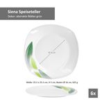 6er Set Essteller flach Siena 25cm_Bild_5