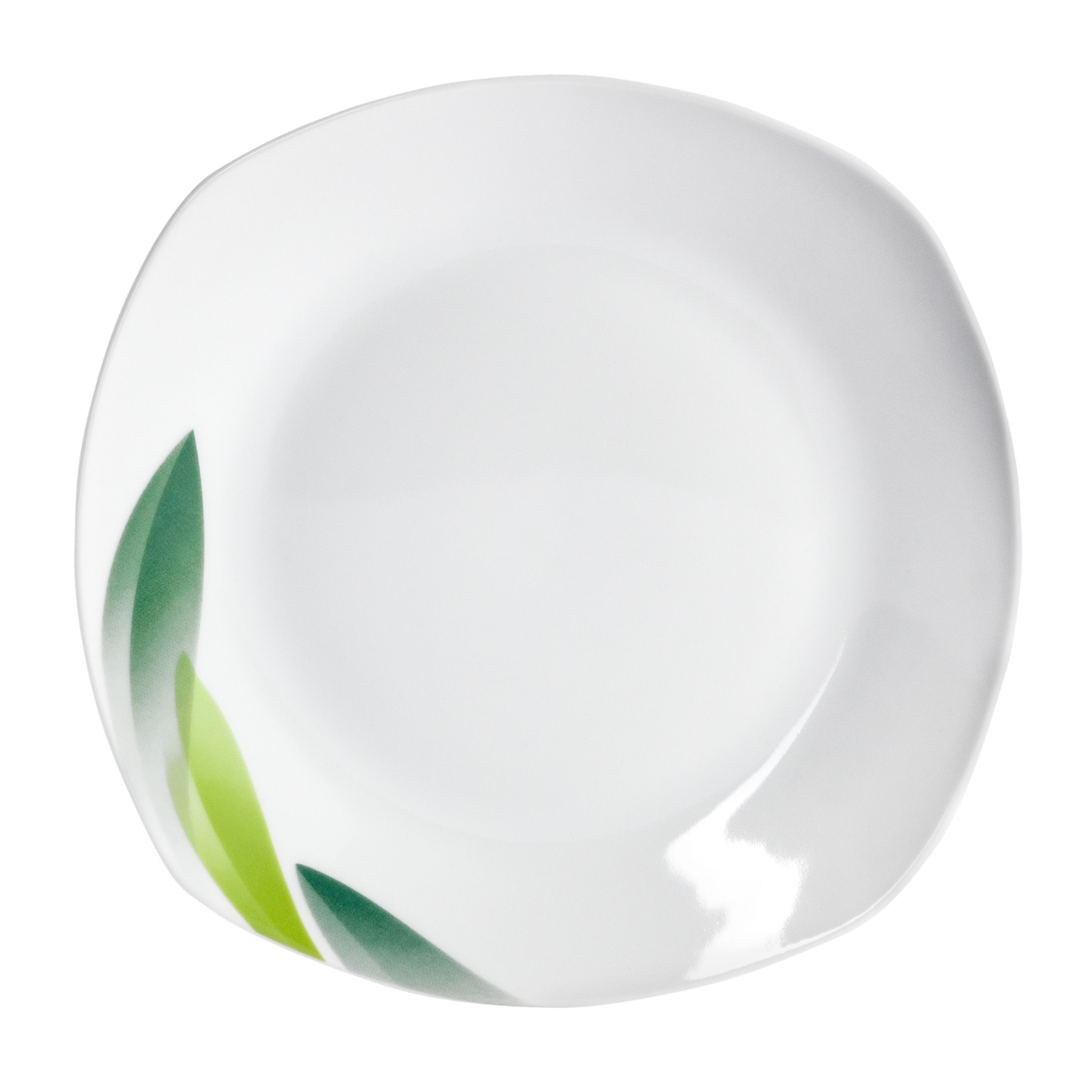 Beilagen 6er Set Kuchenteller Siena Porzellan Frühstück Dessert Blatt-Dekor