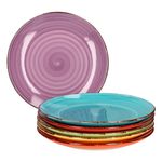 6er Set Speiseteller Uni Bunt_Bild_1