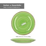 6er Set Dessert- Kuchenteller Uni Bunt_Bild_3