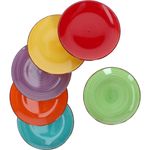 6er Set Dessert- Kuchenteller Uni Bunt_Bild_6