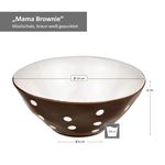 6er Set Müslischale braun weiß gepunktet - handgefertigte Schüssel aus Steingut_Bild_1