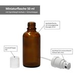 8er Set Apothekerflaschen Glasflasche braun 50ml mit Sprühkopf-Deckel_Bild_2