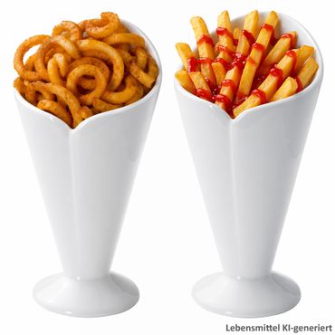 2er Set Frittensack 17,5cm weiß - 24302894