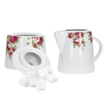 Kaffeeergänzungsset Milchkännchen & Zuckerdose Rosentraum_Bild_1