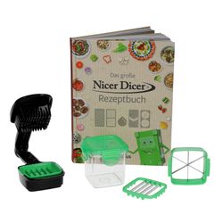 01-genius-nicer-dicer-quick-7tlg-set-01.jpg Nicer Dicer Quick Set 7tlg grün + Das große Nicer Dicer Rezeptbuch_Bild_1