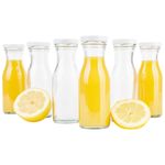 6er Set Weithalsflasche Karaffe 150 ml + To 43 Deckel weiß_Bild_1