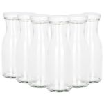 6er Set Weithalsflasche Karaffe 150 ml + To 43 Deckel weiß_Bild_2