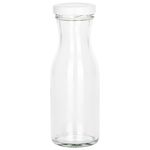 6er Set Weithalsflasche Karaffe 150 ml + To 43 Deckel weiß_Bild_4