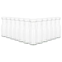 02-20768-weithalsflasche-150ml-12er-set.jpg 12er Set Weithalsflasche Karaffe 150 ml + To 43 Deckel weiß_Bild_2