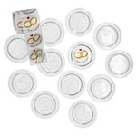 JUST MARRIED 12er Set Weck Glasdeckel 60mm + Hochzeits-Etiketten_Bild_1