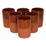 6er Set Tonbecher teilglasiert 180ml - 12969_Bild_2