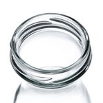 6er Set Weithalsflasche Karaffe 250 ml + To 53 Deckel silber_Bild_5