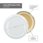 75er Set Marmeladenglas Vaso Orcio 212ml + To63 Deckel weiß_Bild_6