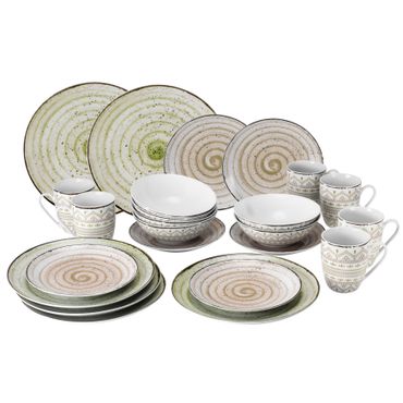 24tlg Kombiservice Riva für 6 Personen Porzellan rund_Bild_1