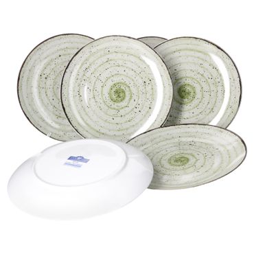 6er Set Essteller flach Riva 27cm Porzellan_Bild_1