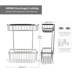 Duschregal ARONA mit zwei Körben aus Edelstahl - 20094_Bild_6