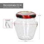 18er Set Marmeladenglas Vaso Orcio 212ml + To63 Deckel Obst_Bild_5