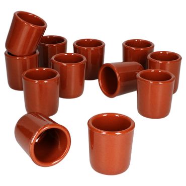 12er Set Schnapsbecher 50ml Tonbecher - 12970_Bild_1