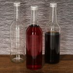 12er Set Geradhalsflasche 500 ml + Schraubverschluss Deckel PP 28 Silber Aluminium_Bild_9