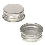 12er Set Geradhalsflasche 500 ml + Schraubverschluss Deckel PP 28 Silber Aluminium_Bild_3