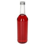 12er Set Geradhalsflasche 500 ml + Schraubverschluss Deckel PP 28 Silber Aluminium_Bild_4