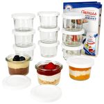 12er Set Weck Gläser 80ml Sturzgläser mit 12 Frischhaltedeckeln inkl. Gelierzauber Rezeptheft von Diamantzucker_Bild_1