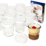 12er Set Weck Gläser 140ml Sturzgläser mit 12 Frischhaltedeckeln inkl. Gelierzauber Rezeptheft von Diamantzucker_Bild_1