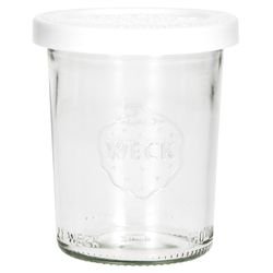 02-Weck-Sturz-Glas-mit-Frischhalte-Deckel-160ml-Einzeln-mit-Deckel.jpg 12er Set Weck Gläser 160ml Sturzgläser mit 12 Frischhaltedeckeln inkl. Gelierzauber Rezeptheft von Diamantzucker FÜR KÜCHENMASCHINE_Bild_1