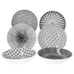 6er Set Suppenteller Seoul 20cm schwarz & weiß _Bild_1