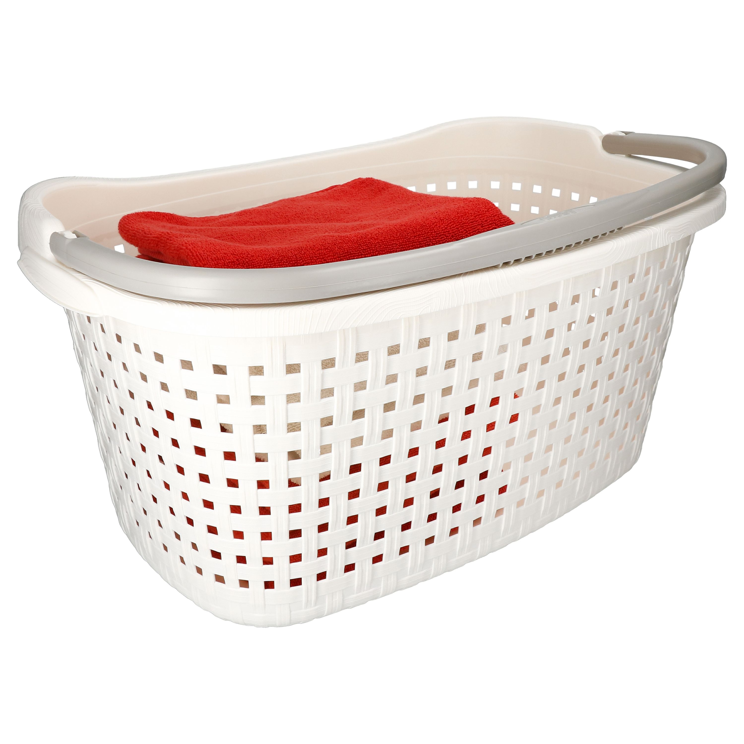 Wäschekorb CANASTA weiß 40L Box Korb Wanne Wäschesammler Wäschewanne